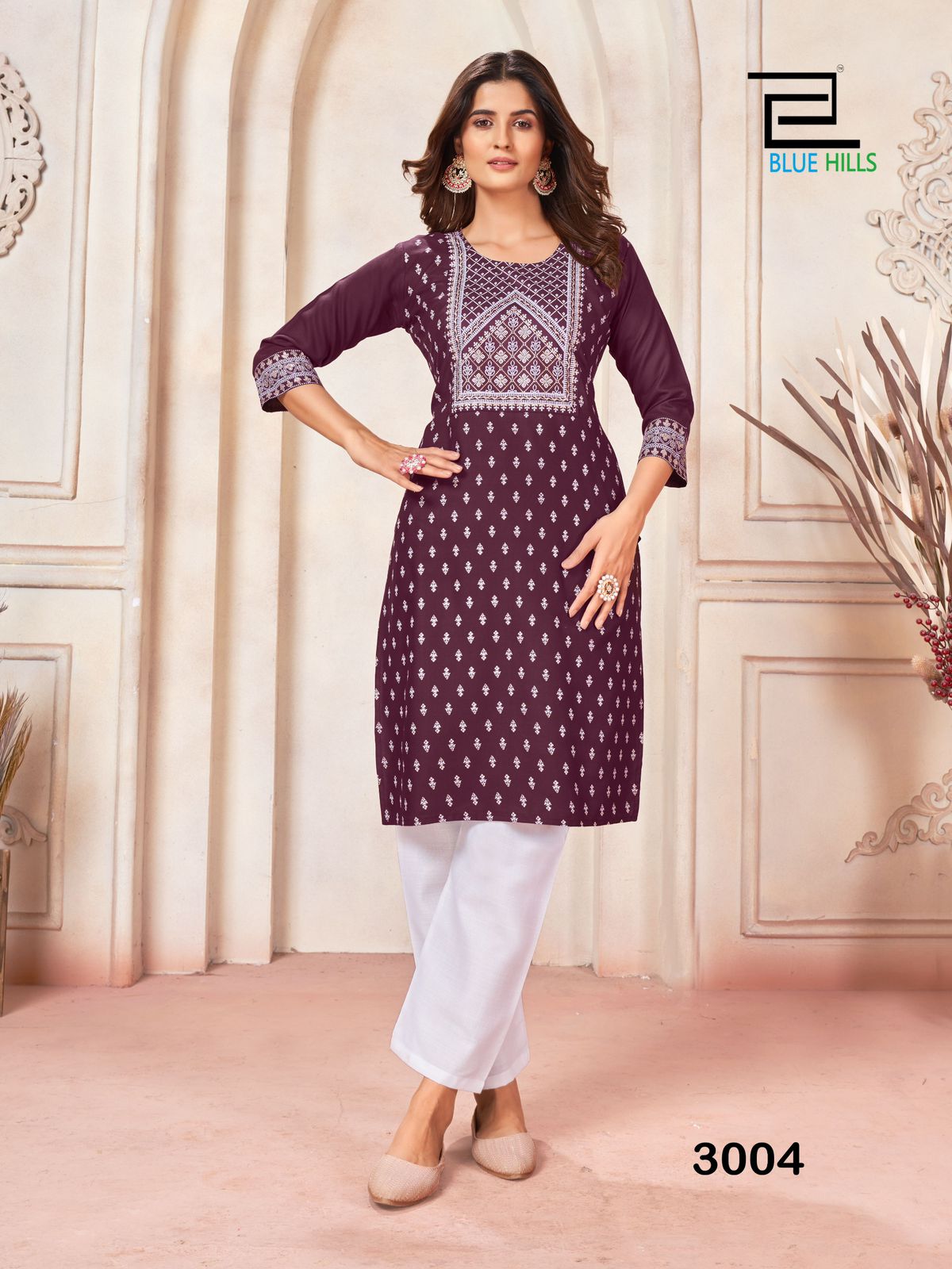 Peacock Vol 3 By Blue Hills Rayon Foil Printed Kurtis Catalog